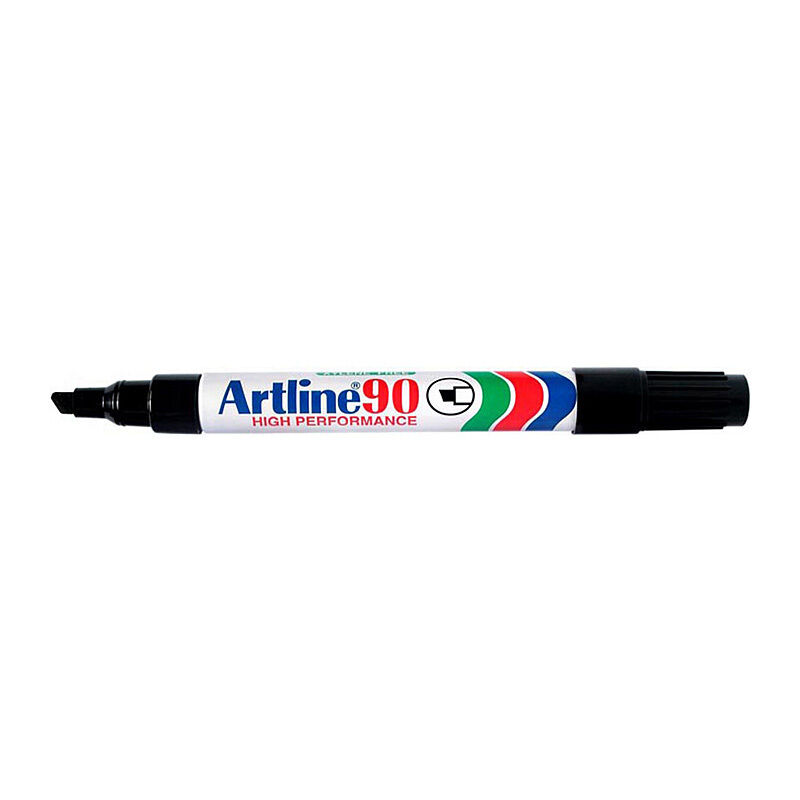 Artline 90 Black Permanent Marker Chisel Tip 2.0 - 5.0 mm (Box of 12)