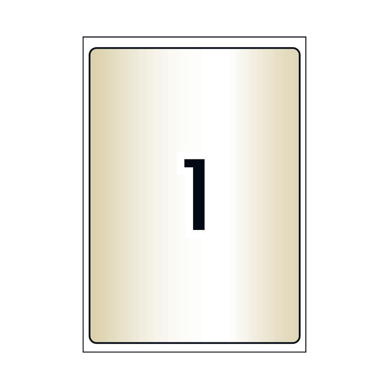 Avery L7567 Clear Laser Labels - 199.6 x 289.1mm - Full Sheet - 1 Label per Sheet - Pack of 25 Sheets