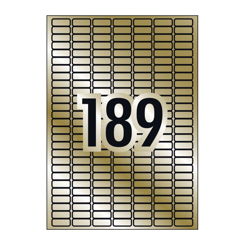 Avery L6008 Silver Laser Labels - 25.4 x 10mm - 189 Labels per Sheet - Pack of 20 Sheets