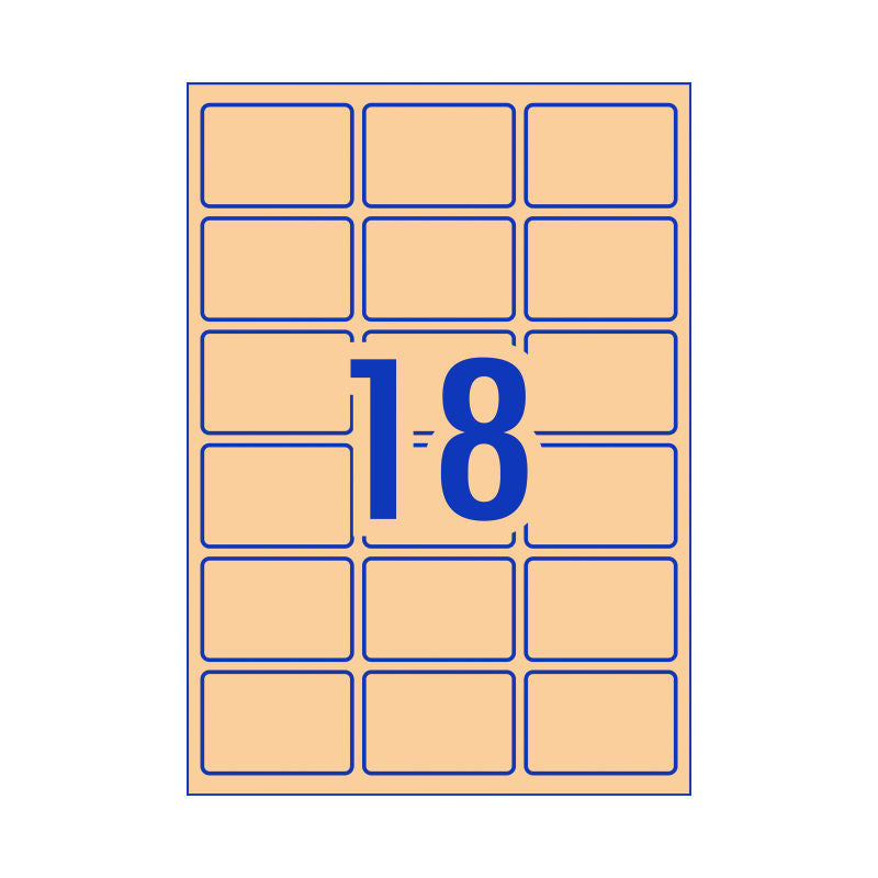 Avery L7110 Rectangle Brown Labels - Pack of 270 - 62 x 42mm