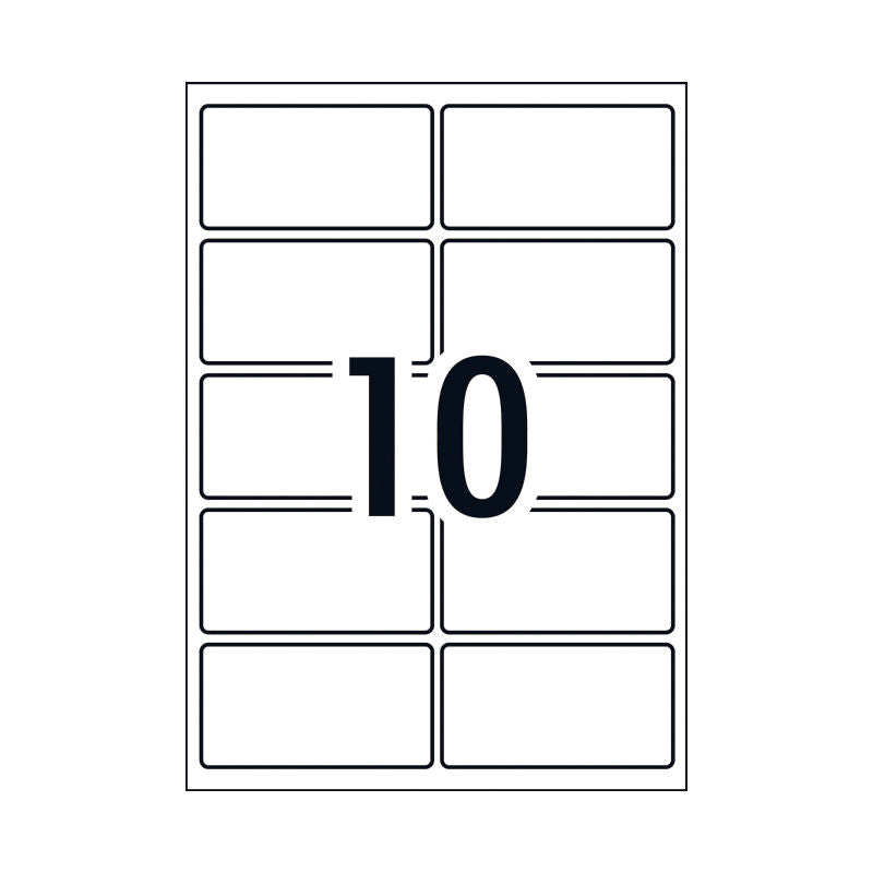 Avery L7148 Rectangular Laser Labels - 10 Labels per Sheet - Pack of 100 - 96 x 51mm