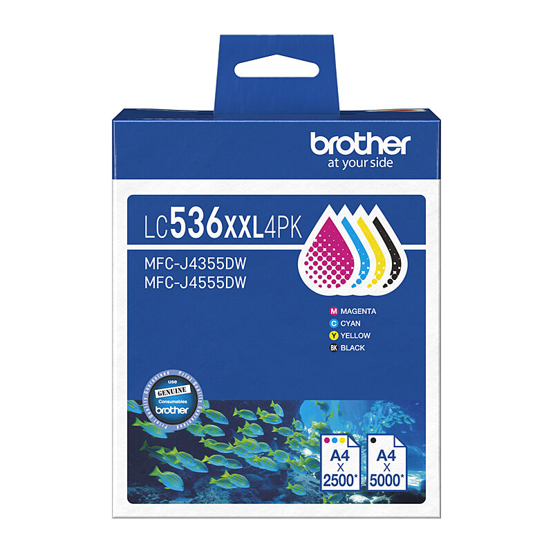 Brother LC-536XXL BCMY ( Black,Cyan, Yellow & Magenta) Colour Ink Pack