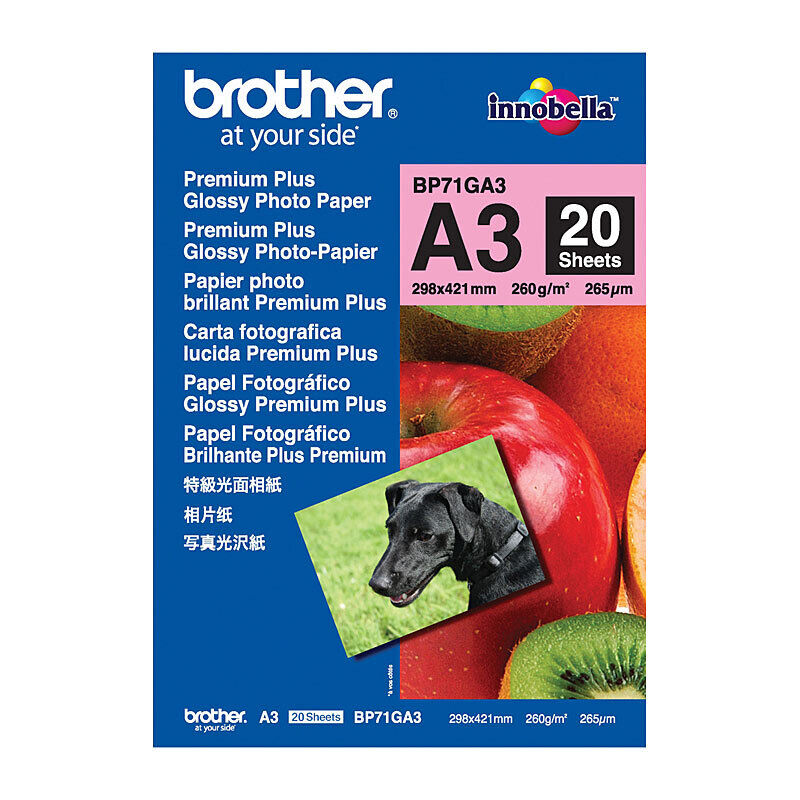 Brother BP71GA3 Glossy Photo Paper - A3 Size