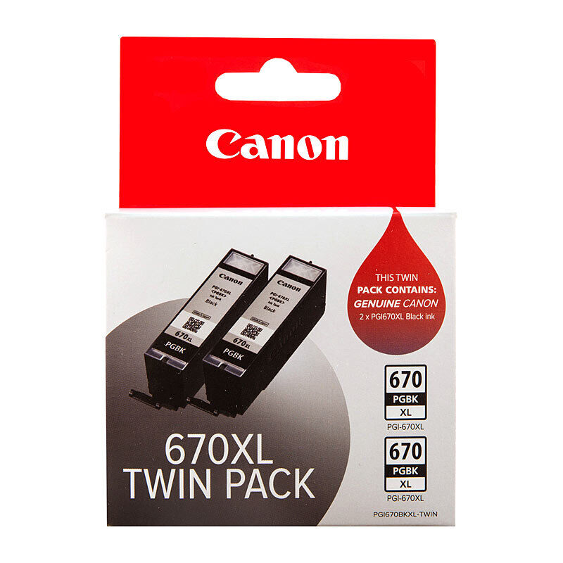 Canon PGI670XL Black Ink Cartridges Twin Pack