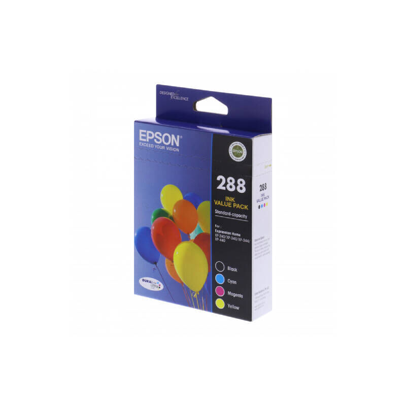 Epson 288 CMYK Colour Pack - 1 Black, 1 Cyan, 1 Yellow, 1 Magenta
