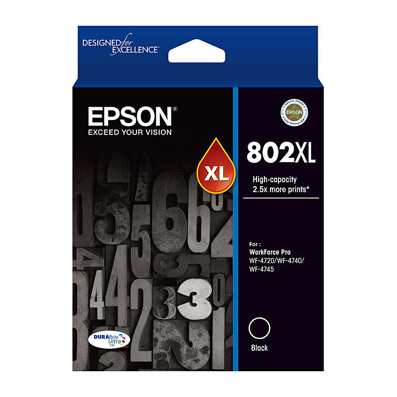 Epson 802XL High Capacity Black Ink Cartridge