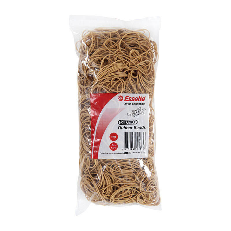 Esselte Superior Rubber Bands Size 18 - 500g Pack