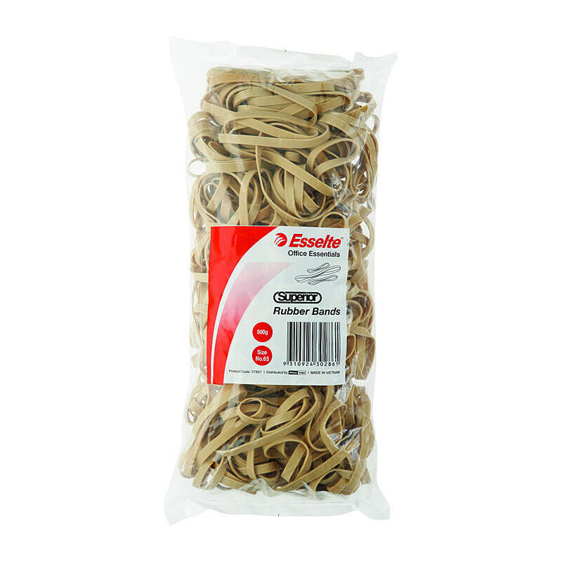 Esselte Super Rubber Bands Size 65 - 500g Pack