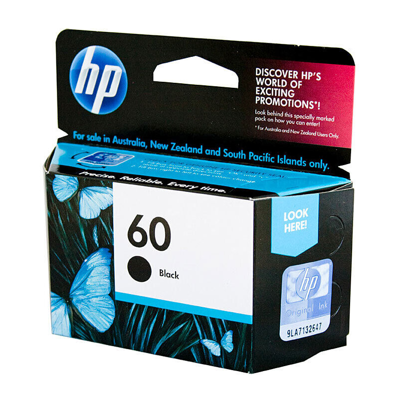 HP #60 Black Ink Cartridge CC640WA