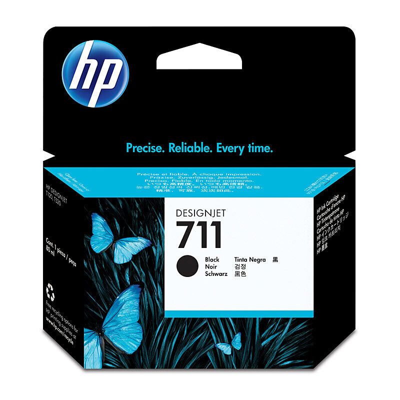 HP (Hewlett Packard) #711B 80ml Black Ink Cartridge (3WX01A)