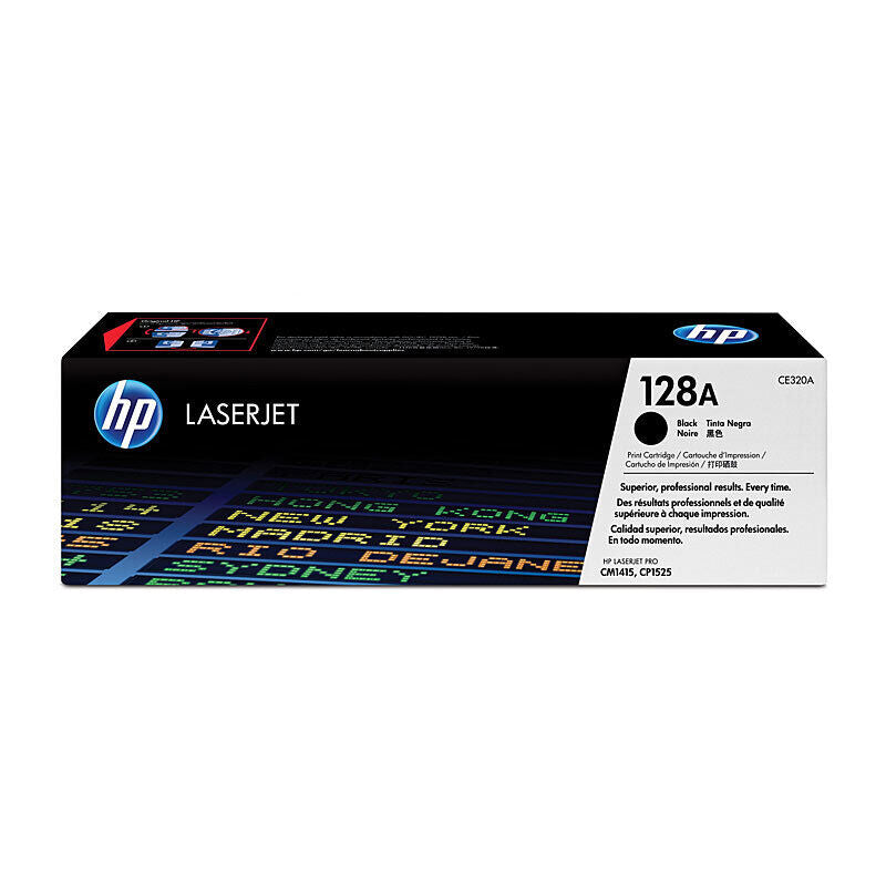 HP (Hewlett Packard) #128A Black Toner Laser Cartridge CE320A