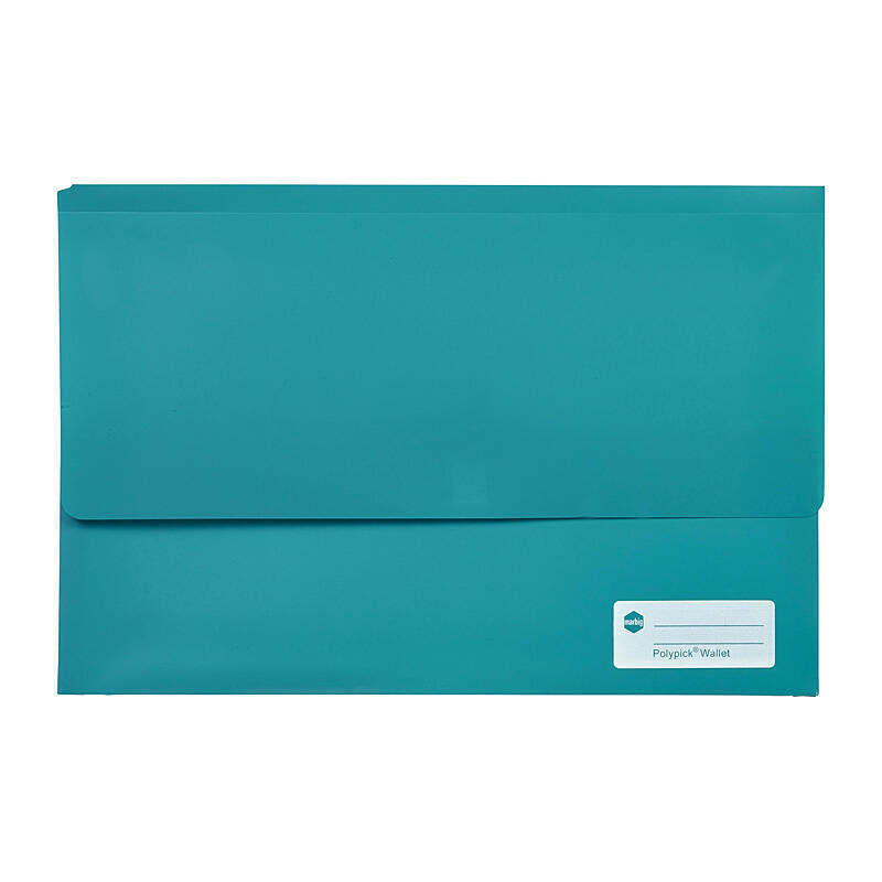 Marbig Wallet Foolscap - Polypick - Teal