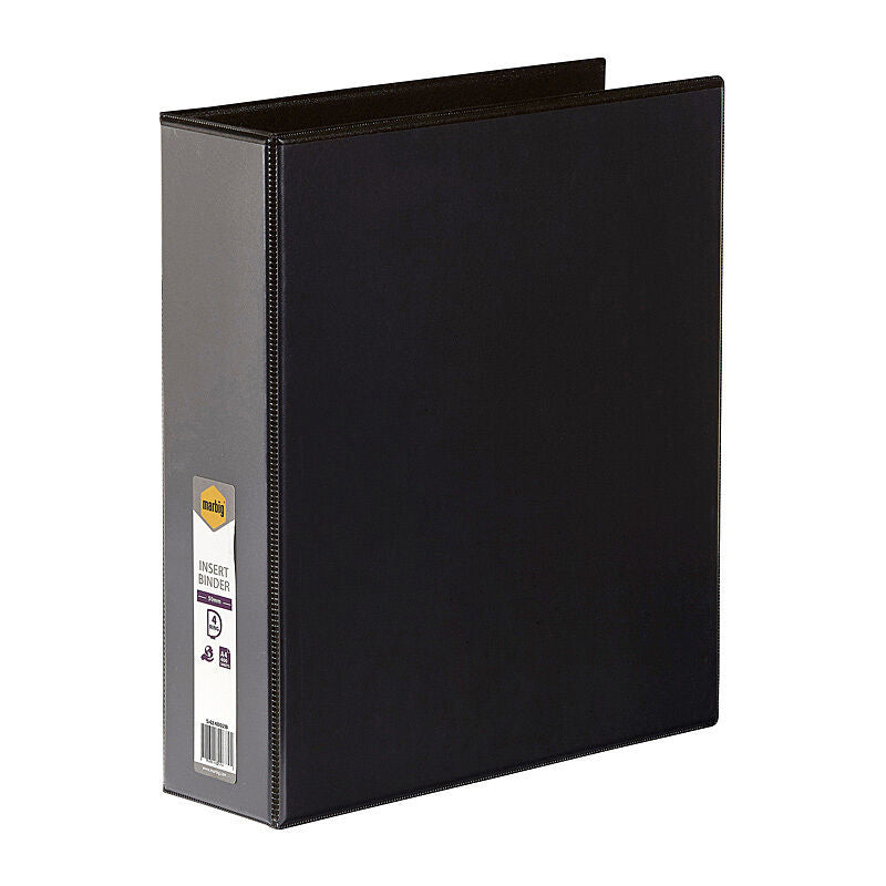 Marbig A4 Insert Binder 4D Ring 50 mm Black