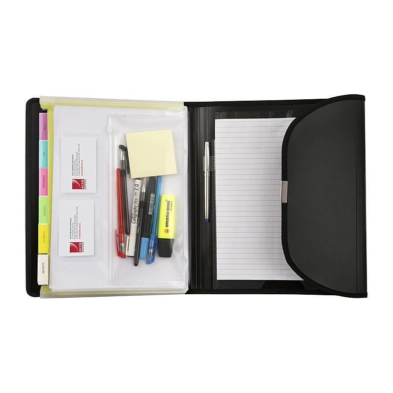 Marbig Professional Compendium - 6 Pockets - Black