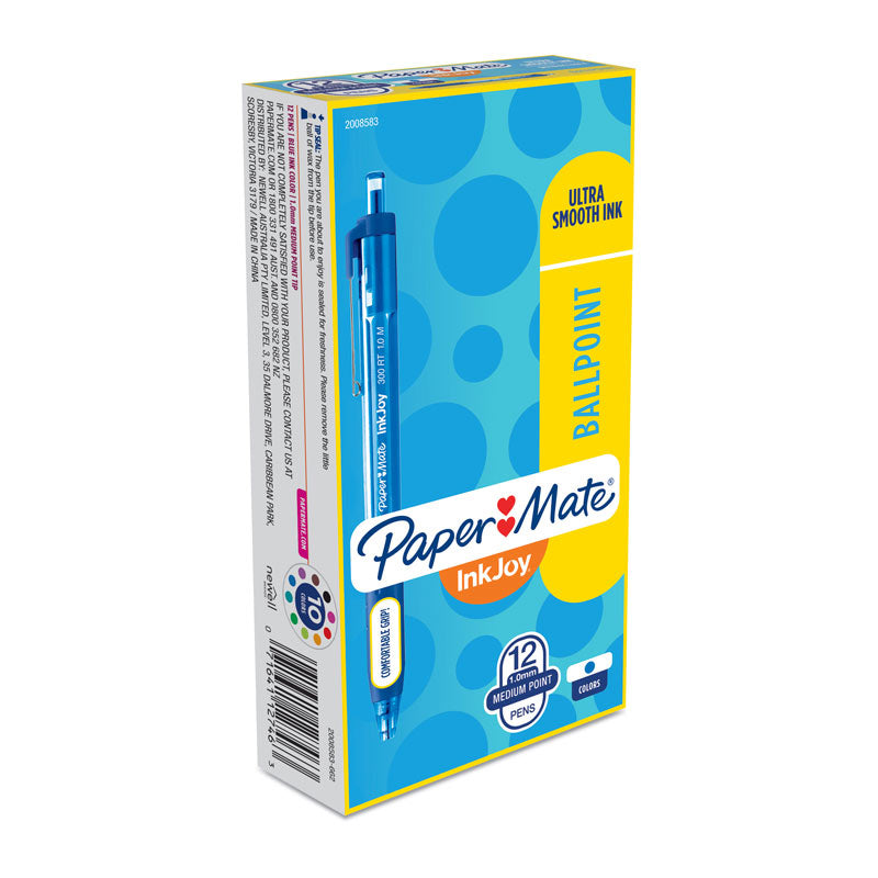 Paper Mate InkJoy 300RT Retract Ball Pen Blue Box of 12