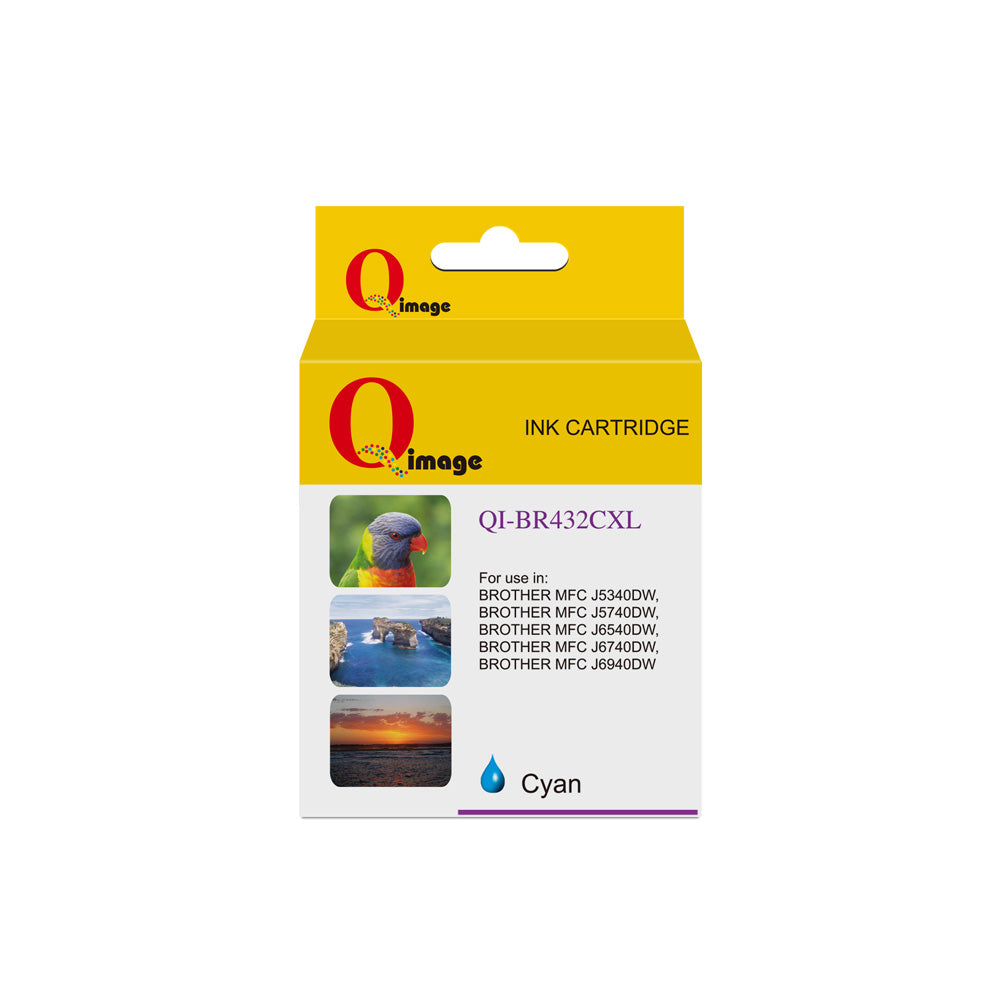 Q-Image Compatible Brother LC432XL Cyan Ink Cartridge Cartridge
