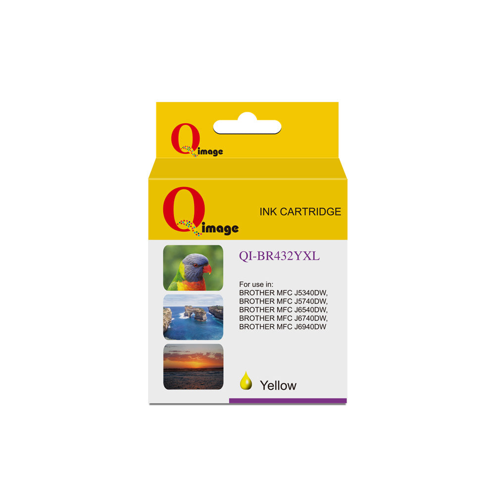Q-Image Compatible Brother LC432XL Yellow Ink Cartridge Cartridge