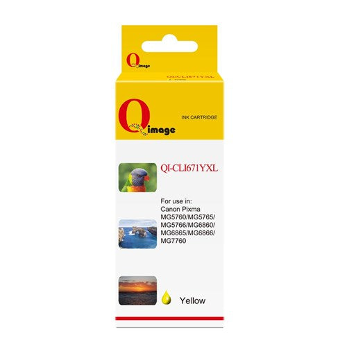 Q-Image Compatible Canon CLI671YXL Yellow Inkjet Cartridge