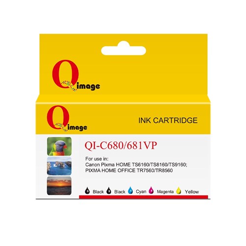 Q-Image Compatible Canon PGI680BK + CLI681BK / Cyan / Magenta / Yellow Value Pack XXL