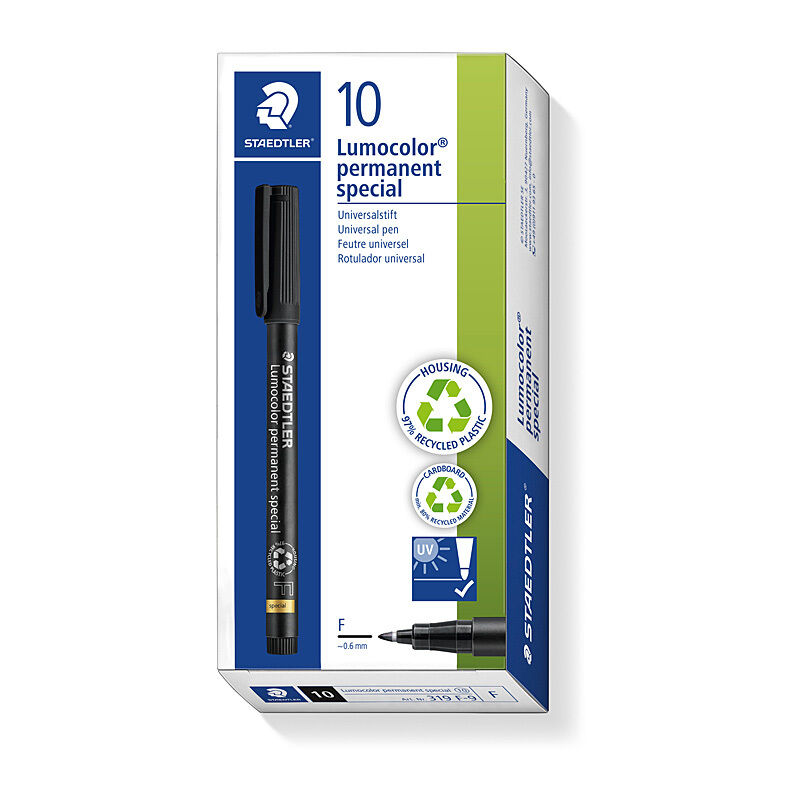 Staedtler Permanent Marker Special Black - Box of 10