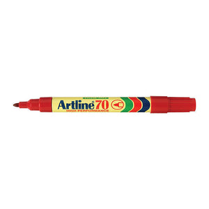Artline 70 Red Permanent Marker Bullet Tip 1.5 mm (Box of 12)