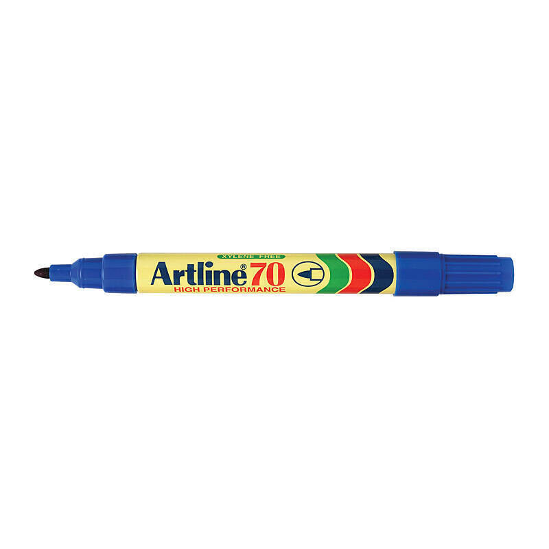 Artline 70 Blue Permanent Marker Bullet Tip 1.5 mm (Box of 12)