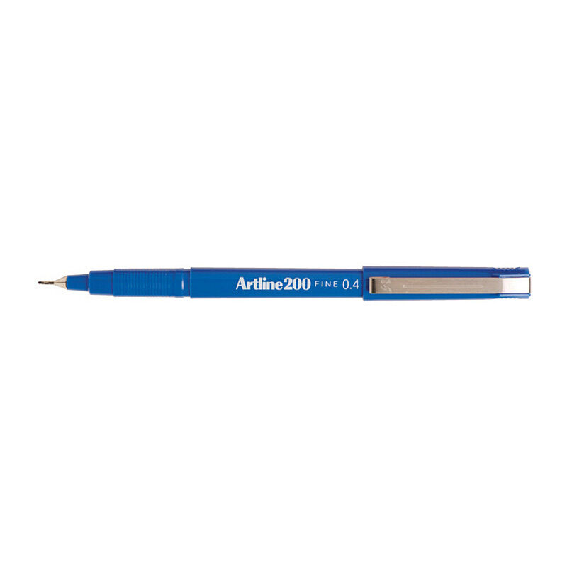 Artline 200 Blue Fineliner Pen 0.4 mm Set of 12
