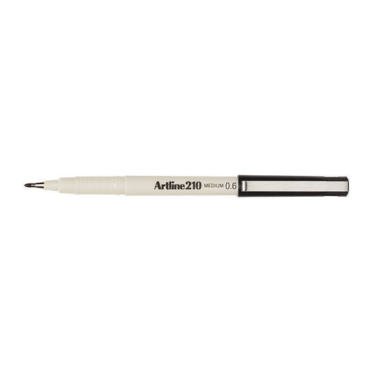Artline 210 Black Fineliner Pen 0.6 mm (Box of 12)