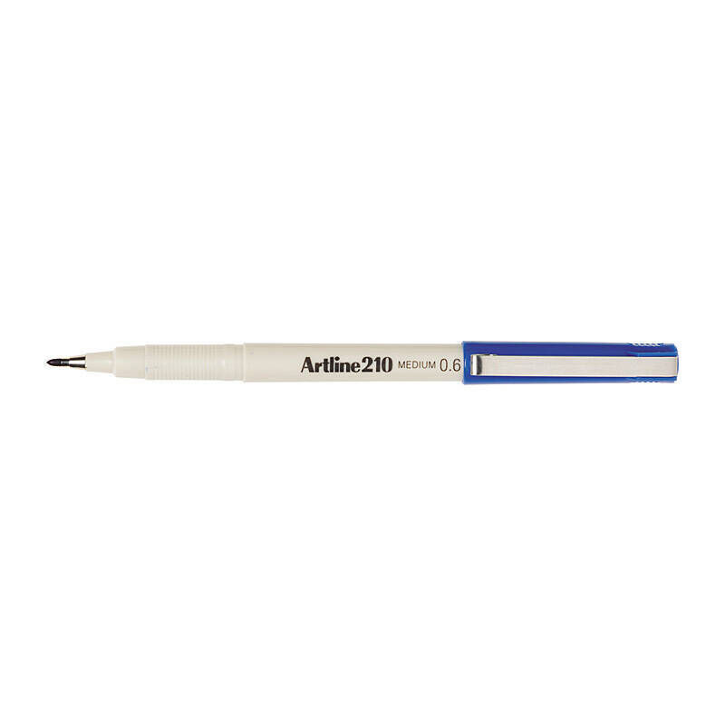 Artline 210 Blue Fineliner Pen 0.6 mm (Box of 12)