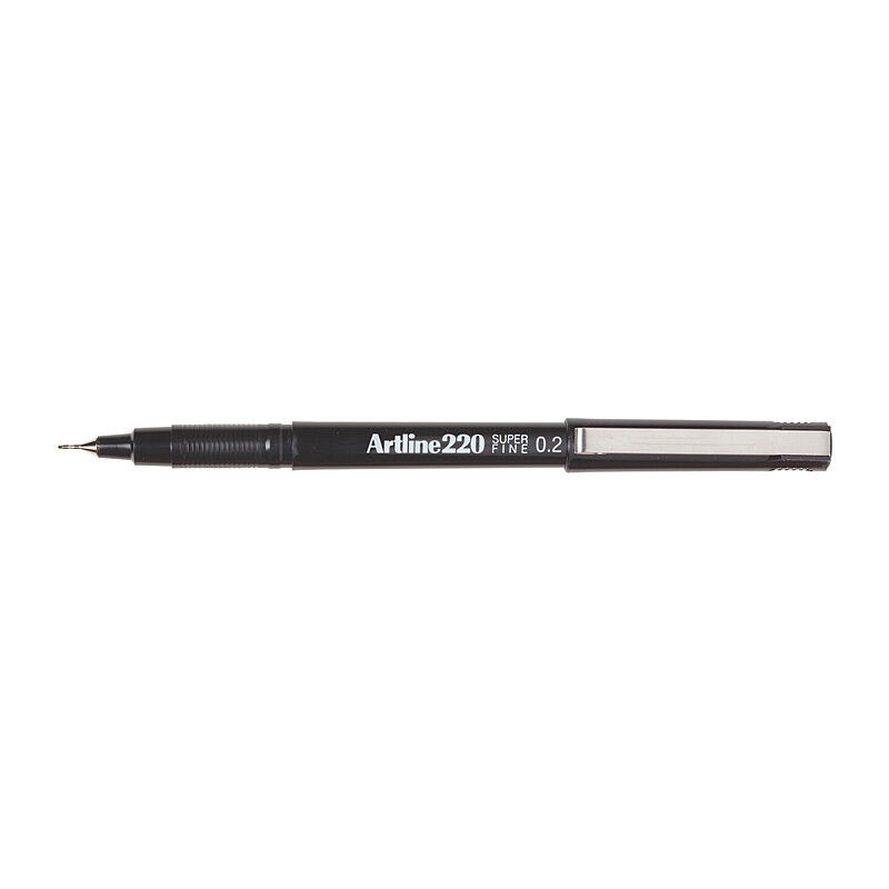 Artline 220 Black Fineliner Pen 0.2 mm (Box of 12)