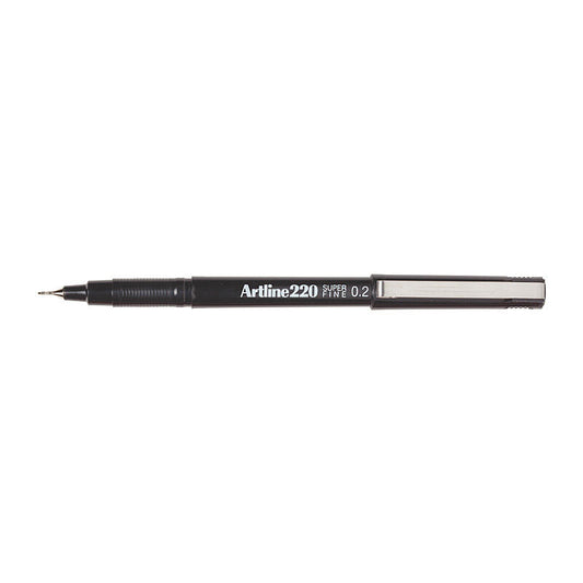 Artline 220 Black Fineliner Pen 0.2 mm (Box of 12)
