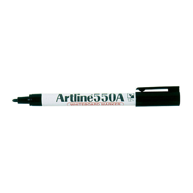 Artline 550A Black Whiteboard Marker Bullet Tip 2.0 mm (Box of 12)