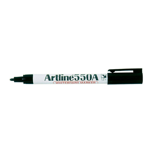 Artline 550A Black Whiteboard Marker Bullet Tip 2.0 mm (Box of 12)
