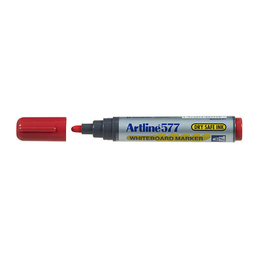Artline 577 Red Whiteboard Marker Bullet Tip 2.0 mm (Box of 12)