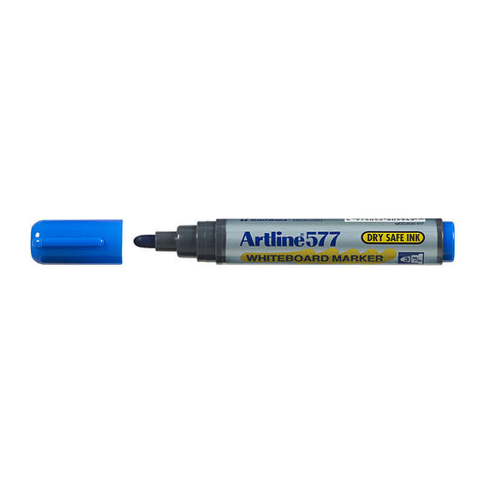 Artline 577 Blue Whiteboard Marker Bullet Tip 2.0 mm (Box of 12)