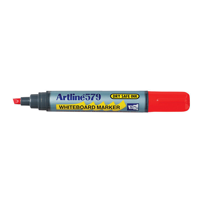 Artline 579 Red Whiteboard Marker Chisel Tip 5.0 mm (Box of 12)