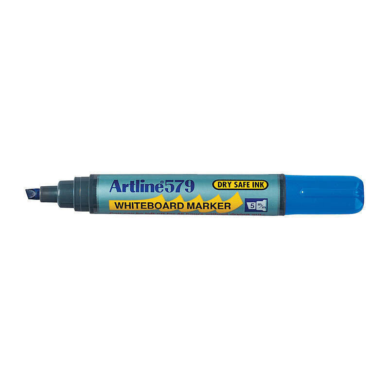 Artline 579 Blue Whiteboard Marker Chisel Tip 5.0 mm (Box of 12)