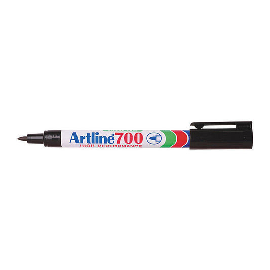 Artline 700 Black Permanent Marker Fine Bullet Tip 0.7 mm (Box of 12)