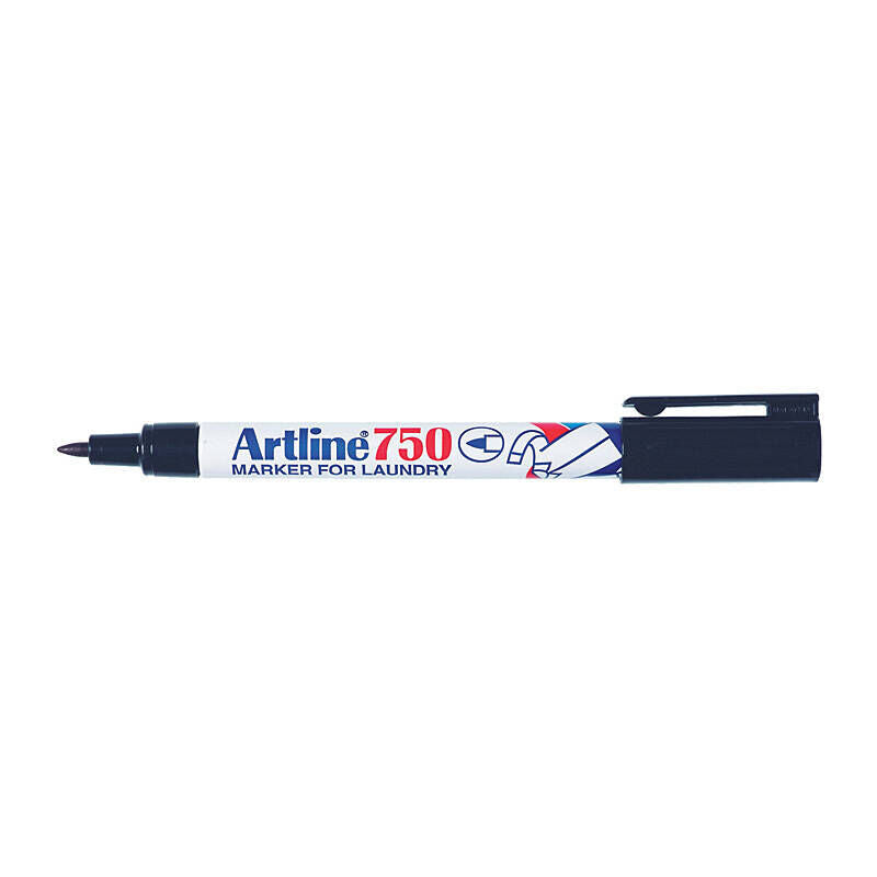 Artline 750 Laundry Black Marker Box of 12