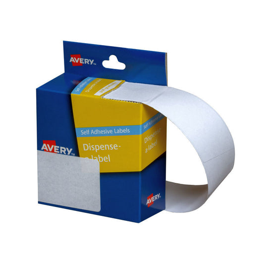 Avery Dispenser Rectangle White Labels - 89 x 43mm - Roll of 180 Labels