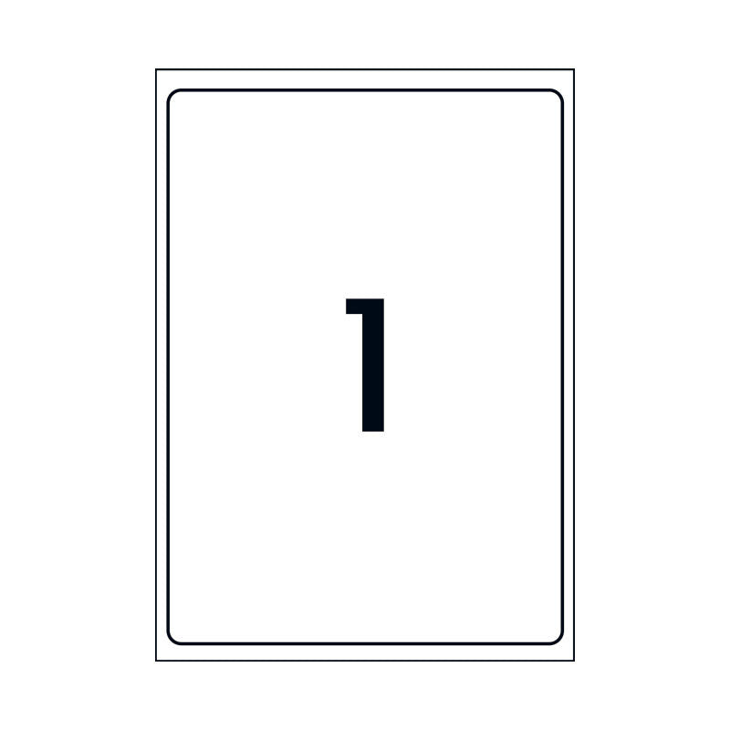 Avery L7167GU General Use Labels - 199.6 x 289.1mm - Full Sheet - 1 Label per Sheet - Pack of 100 Sheets