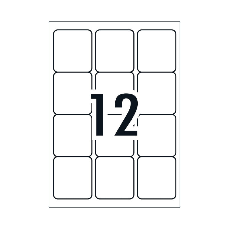 Avery L7164GU General Use Labels - 63.5 x 46.6mm - 12 Labels per Sheet - Pack of 100 Sheets