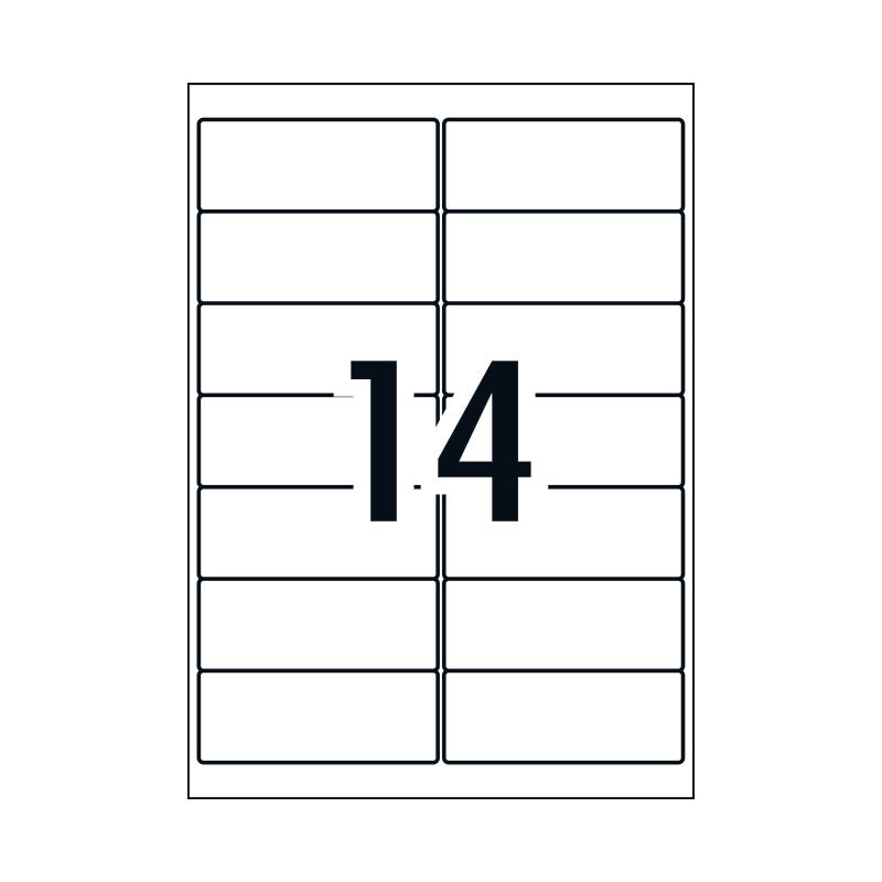 Avery L7163 QuickPEEL Laser Labels - 99.1 x 38.1mm - 14 Labels per Sheet - Pack of 100 Sheets