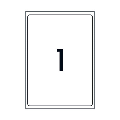 Avery L7167 Laser Labels - 199.6 x 289.1mm - Full Sheet - 1 Label per Sheet - Pack of 100 Sheets