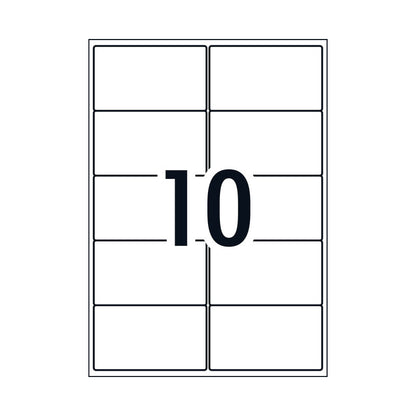 Avery L7173 Laser Labels - 99.1 x 57 mm - 10 Labels per Sheet - Pack of 100 Sheets