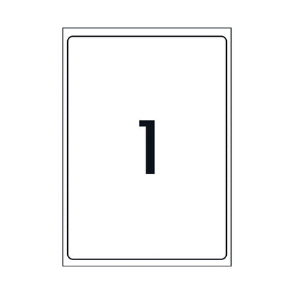 Avery L7067 Heavy Duty Laser Labels - 199.6 x 289.1mm - Full Sheet - 1 Label per Sheet - Pack of 25 Sheets