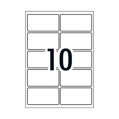 Avery L7148 Rectangular Laser Labels - 10 Labels per Sheet - Pack of 100 - 96 x 51mm