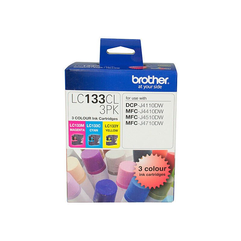Brother LC133 CYM (Cyan, Yellow & Magenta) Colour Ink Pack
