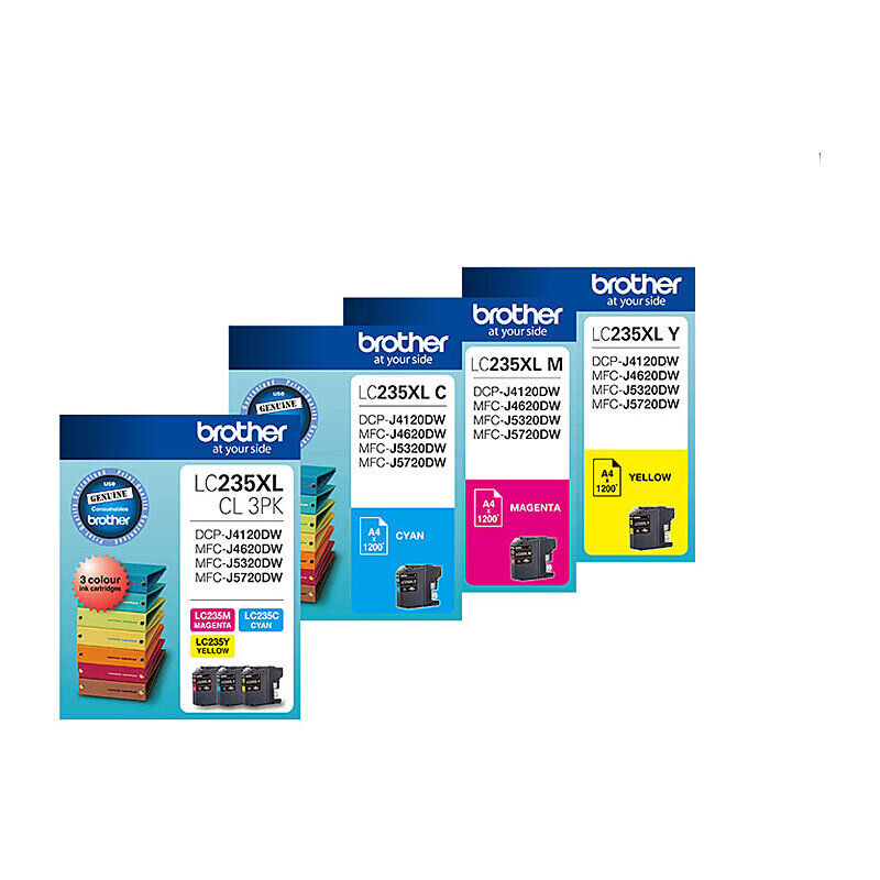 Brother LC235XL CYM (Cyan, Yellow & Magenta) Colour Ink Pack