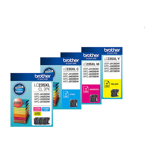 Brother LC235XL CYM (Cyan, Yellow & Magenta) Colour Ink Pack